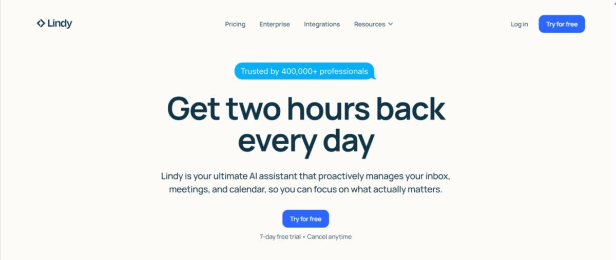 Lindy AI - AI assistant that proactively manages your inbox