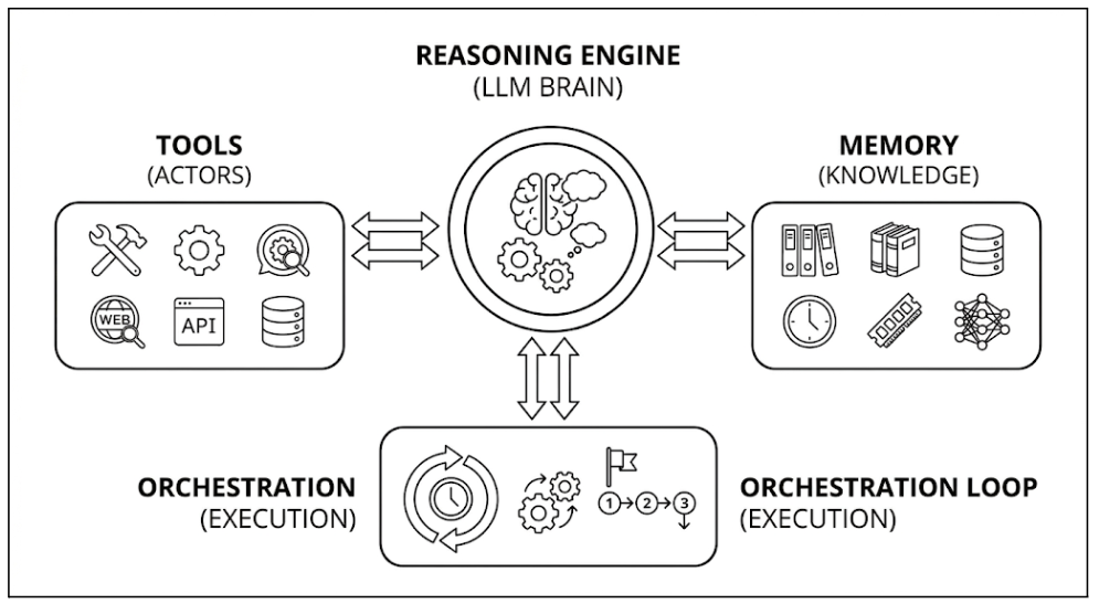 Four components for building autonomous AI agents